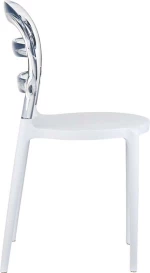 Bibi White/clear Transp.καρεκλα