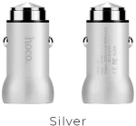 Hoco Z4 Single Port Usb Car Charger, Quick Charge 2.0, Ασημι