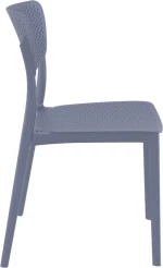 Lucy Dark Grey Καρεκλα Πολυπροπυλενιου