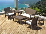 Miami Brown Τραπεζι 92χ53χ45εκ. Πολ/νιου