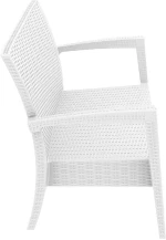 Miami White Καναπεσ 128χ77χ89εκ. Πολ/νιου
