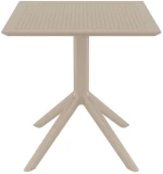 Sky Taupe 70x70x74εκ. Τραπεζι Πολ/νιου