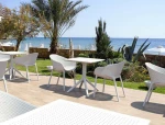 Sky Taupe 70x70x74εκ. Τραπεζι Πολ/νιου
