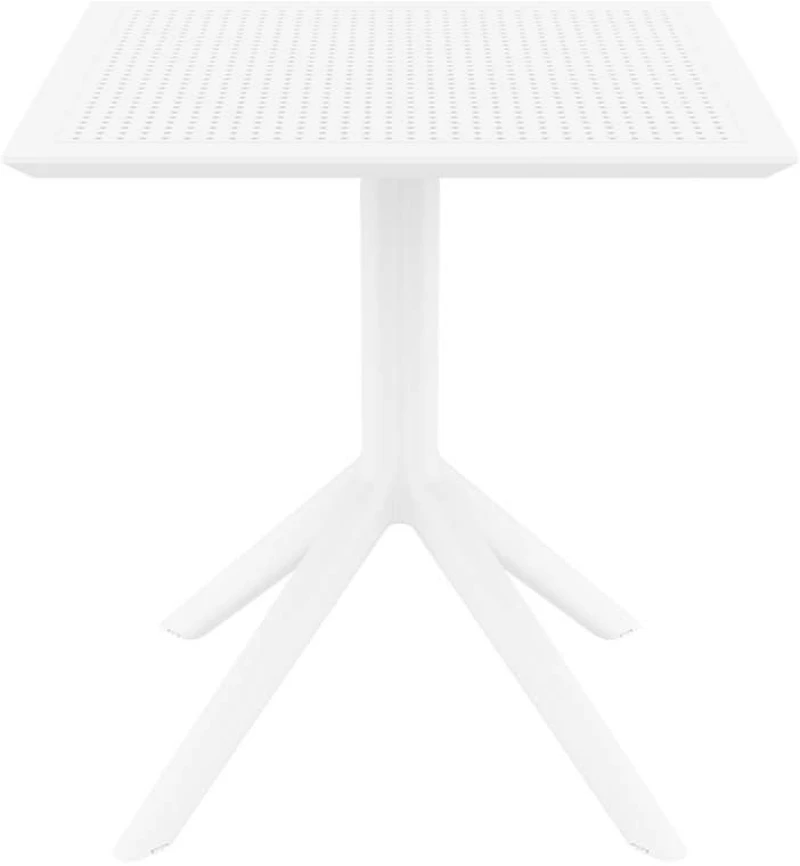 Sky White 70x70x74εκ. Τραπεζι Πολ/νιου