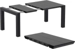Vegas Black 100x100/140χ75εκ. Επεκτ.τραπεζι Πολ/νιου