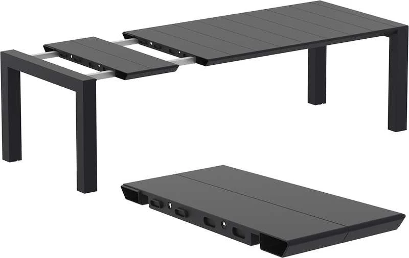 Vegas Black 100x180/220χ75εκ. Επεκτ.τραπεζι Πολ/νιου