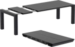 Vegas Black 100x180/220χ75εκ. Επεκτ.τραπεζι Πολ/νιου