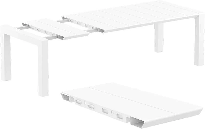 Vegas White 100x180/220χ75εκ. Επεκτ.τραπεζι Πολ/νιου