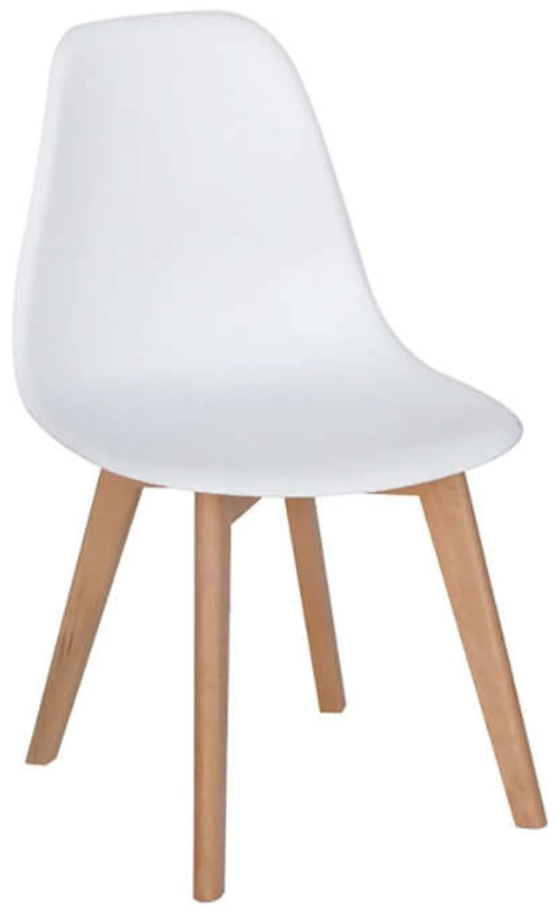 Καρέκλα Τραπεζαρίας Ξύλινη 4τμχ Loft Plus Λευκό Pp 46χ53χ81εκ.