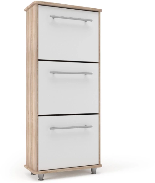 Παπουτσοθήκη Niag 5803d 58x26.5x132εκ Σονόμα-λευκή