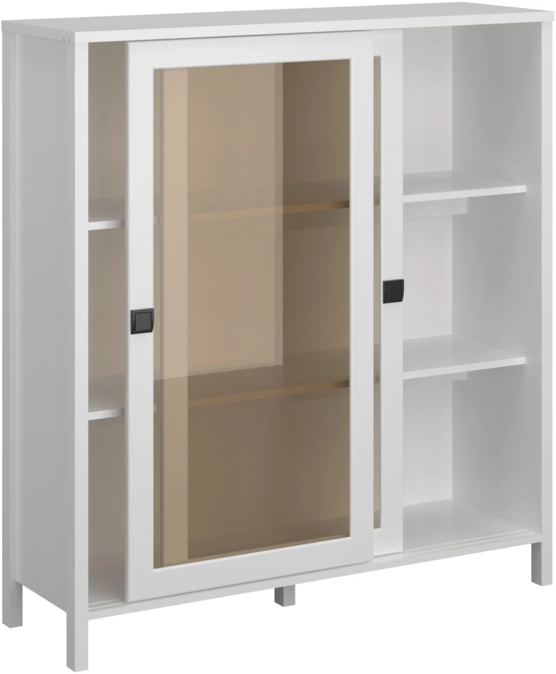 Βιτρίνα Marocco Δίφυλλη Λευκό 120x37x130.5cm