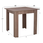 Τραπεζι Κουζινασ Kelvin Sonama Oak Truffle Hm2427.05 80x80x77 Εκ.