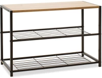 Παπουτσοθήκη Ramon Pakoworld 6 Ζευγών Φυσικό-μαύρο 63x30x43εκ