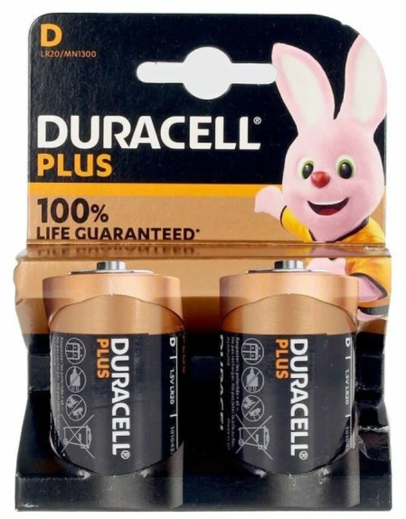 Αλκαλικές Μπαταρίες Lr20 Duracell Plus Power (2 Uds)