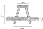 Ραφιέρα-σταντ Φυτών Tisa Pakoworld Ξύλο Καφέ 75x25x49εκ