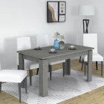 Τραπέζι Denzel Megapap Μελαμίνης Χρώμα Ανθρακί 140x80x76εκ.