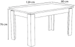 Τραπέζι Denzel Megapap Μελαμίνης Χρώμα Ανθρακί 140x80x76εκ.