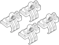 Ford Fusion 10/02-11/12 Kit Ακρα (ποδια) Για Μπαρεσ Nordrive