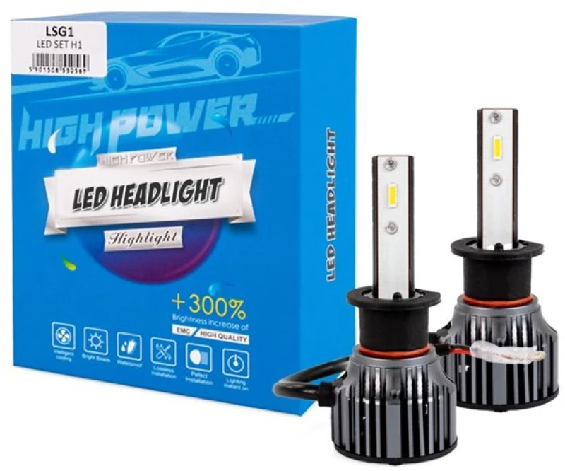 H1 1224v 6.500k 5.000lm 50w Csp1860 Led Lsg Series +300% Kit M-tech - 2 Τεμ.