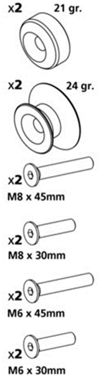Βιδεσ Στηριξησ Πεταλου 6/8mm Γκρι
