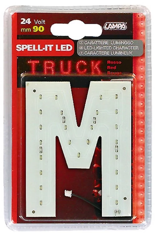 Γραμμα Μ Κοκκινο 24v Led