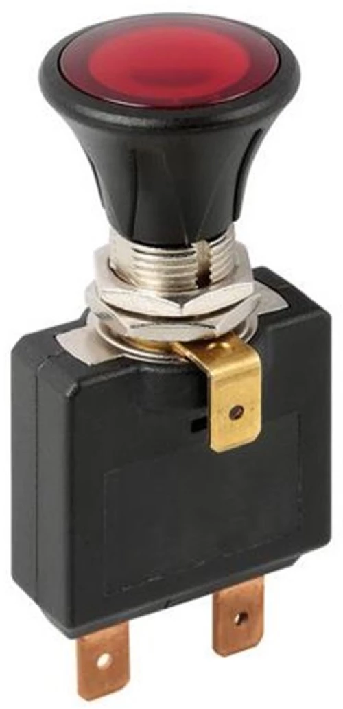 Διακοπτησ Push-pull 14,2mm 12/24v 50a Με Κοκκινο Led
