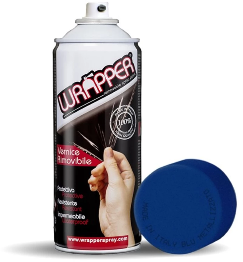 Προστατευτικο Φιλμ Σε Σπρει Wrapper Metallic Blue 400 Ml (μπλε Μεταλλιζε)