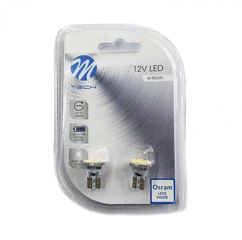 R5w/r10w 12v Ba15s Led 3xsmd5050 Λευκο (μονοπολικο) Blister 2τεμ. M-tech