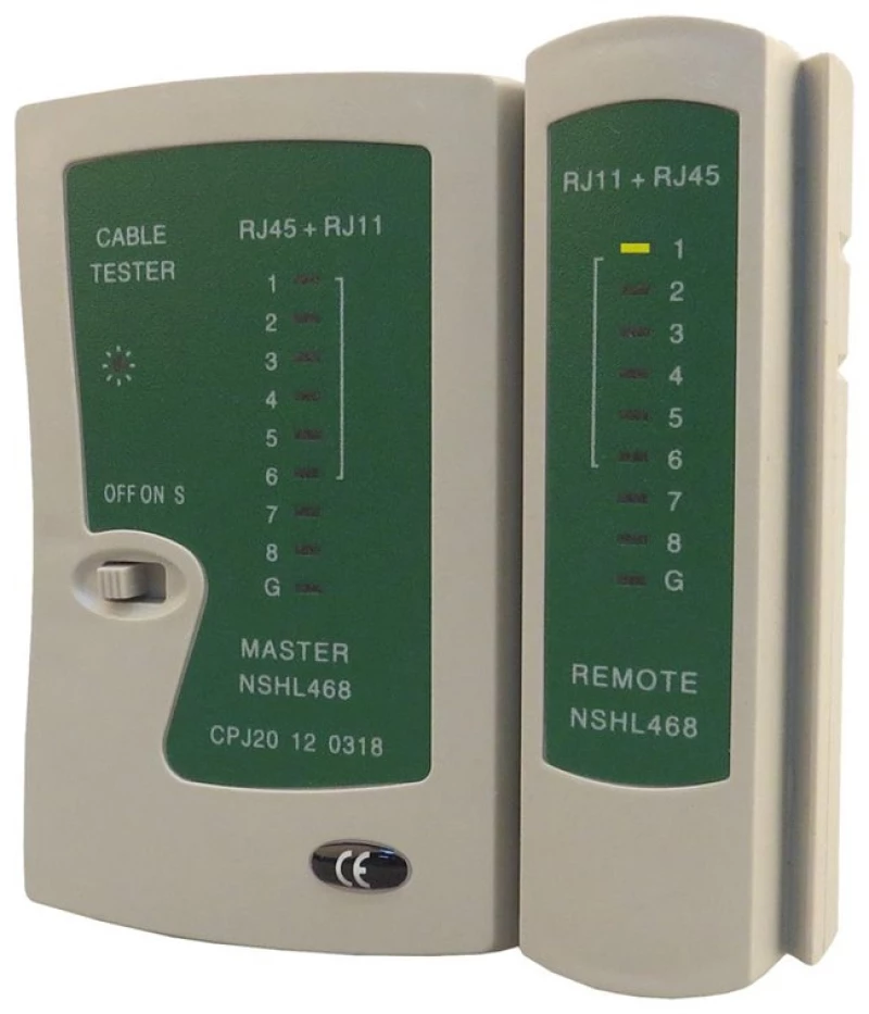 Powertech Tester Καλώδια Δικτύου & Τηλέφωνου Cab-n044 Για Rj11/rj12/rj45