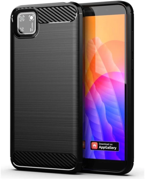 Powertech Θήκη Carbon Flex Mob-1523, Huawei Y5p, Μαύρη