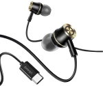 Usams Earphones Με Μικρόφωνο Us-sj482, Type-c, 10mm, 1.2m, Μαύρα