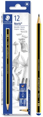 Staedtler Ξύλινο Μολύβι Noris 120-3, Εξάγωνο, H3, 12τμχ