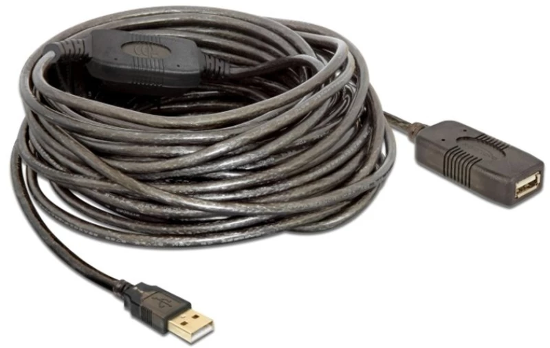 Delock Καλώδιο Usb 2.0 Αρσενικό Σε Θηλυκό 82689, 480mbps, 15m, Μαύρο