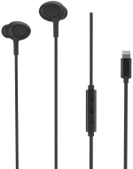 Rockrose Earphones Με Μικρόφωνο Siren Lt, Lightning, 1.2m, Μαύρα