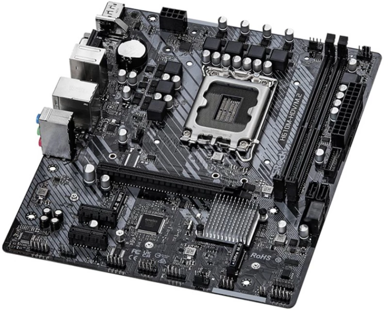 Asrock Μητρική H610m-hdv-m.2, 2x Ddr4, S1700, Usb 3.2 Gen1, Matx