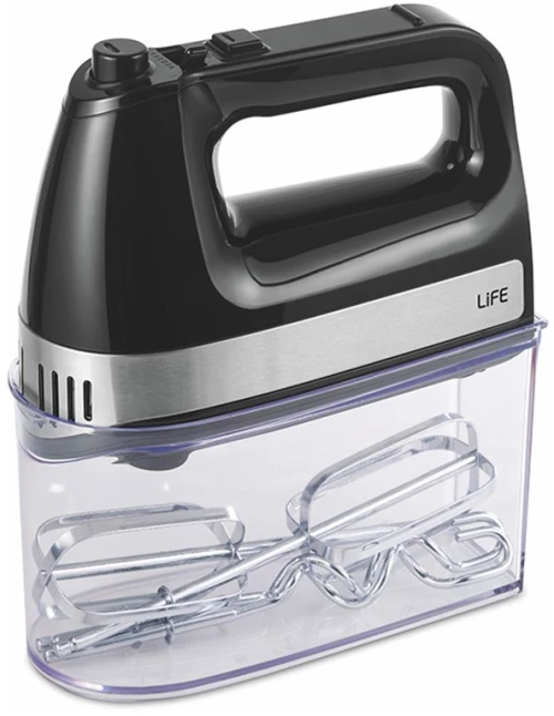 Life Powermix Hand Mixer 500w Black Color With Storage Box