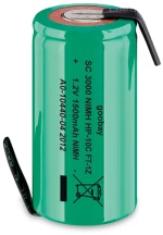 72802 Sub-c, 1500 Mah, Solder Tail (z), Nickel-metal Hydride Battery (nimh), 1.2