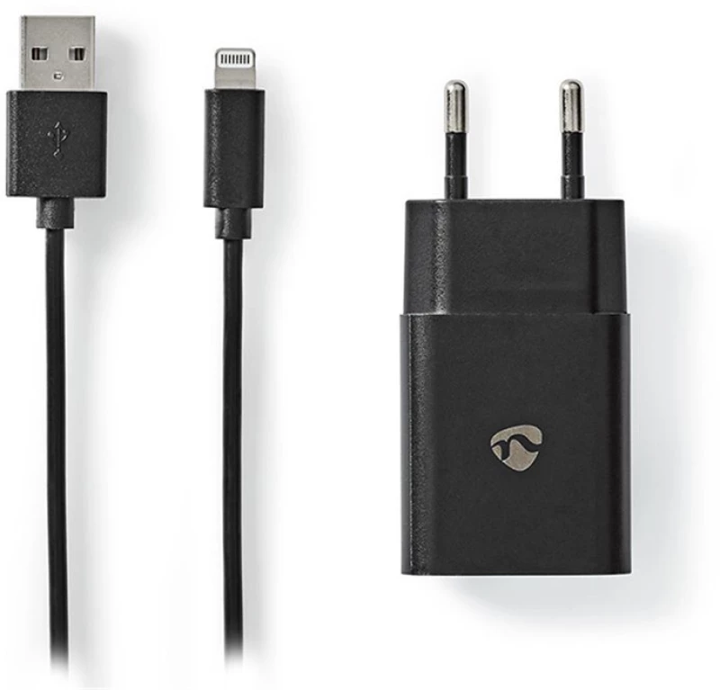Nedis Wchal242abk Wall Charger 1x 2.4a Port Type: 1x Usb-a Lightning 8-pin (loo