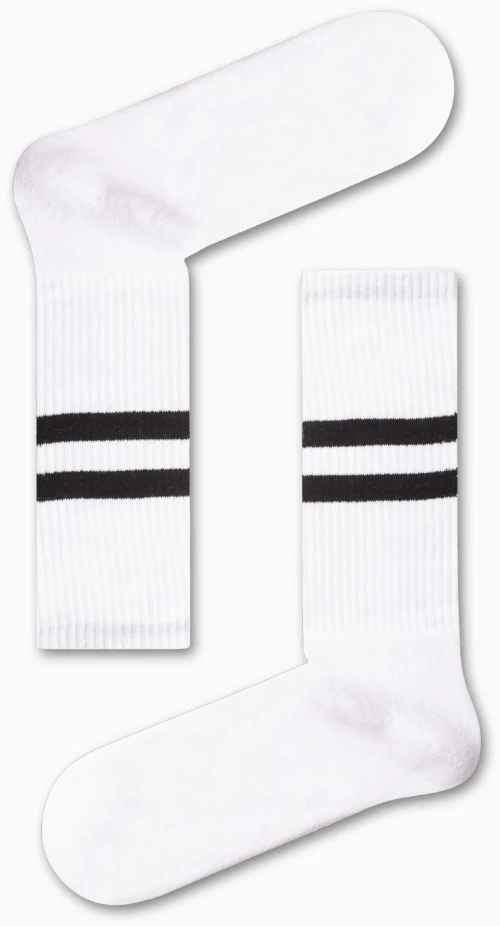 Vtex Socks Γυναικείες Κάλτσες Λευκές με Ρίγες