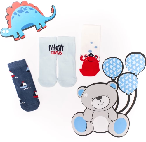 Vtex Socks Παιδικές Κάλτσες Σετ "Ahoy Crab"