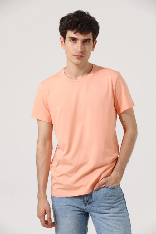 Vtex Socks Ανδρικό T-shirt Ροδακινί