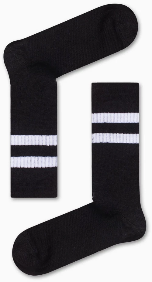Vtex Socks Γυναικείες Κάλτσες Μαύρες με Ρίγες