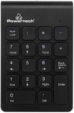 POWERTECH ασύρματο αριθμητικό πληκτρολόγιο PT-939, 2.4GHz, μαύρο
