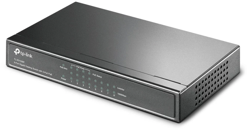 TP-LINK 8-Port Gigabit Desktop Switch TL-SG1008P, 4-Port PoE, Ver. 4.0