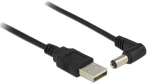 DELOCK καλώδιο USB σε DC 5.5 x 2.1mm 83578, γωνιακό, 1.5m, μαύρο