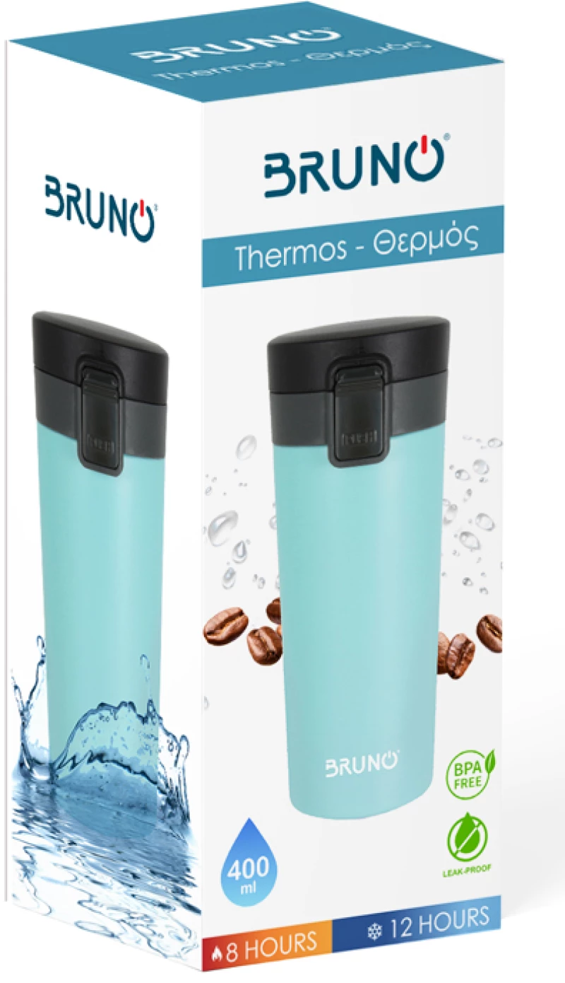BRUNO θερμός BRN-0071  με κλείδωμα  anti-slip  400ml γαλάζιο