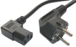 POWERTECH καλώδιο τροφοδοσίας για Η/Υ CAB-P015, 90°, 3 Pin, 1.5m, μαύρο