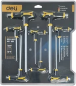 DELI σετ κλειδιά Allen DL233108  τύπου Ταφ  2-10mm  Cr-V  8τμχ