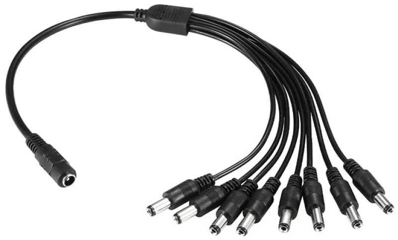 FOLKSAFE splitter DC1F8M  1 θηλυκό σε 8 αρσενικά  5.5x2.1mm  4τμχ