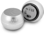 Guess Mini Φορητό Αλουμινένιο Ηχείο Bluetooth 3W με 4 ώρες αυτονομία (ασημί)